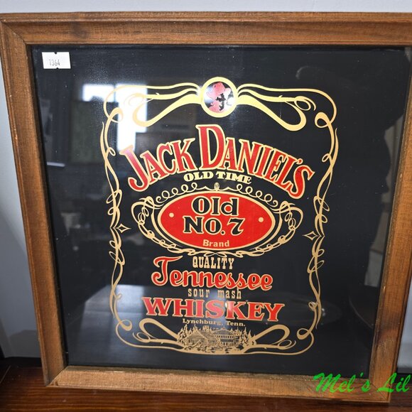 Vintage Jack Daniel's Old Time No. 7 Lynchburg Tennessee Whiskey Mirror - Picture 1 of 7